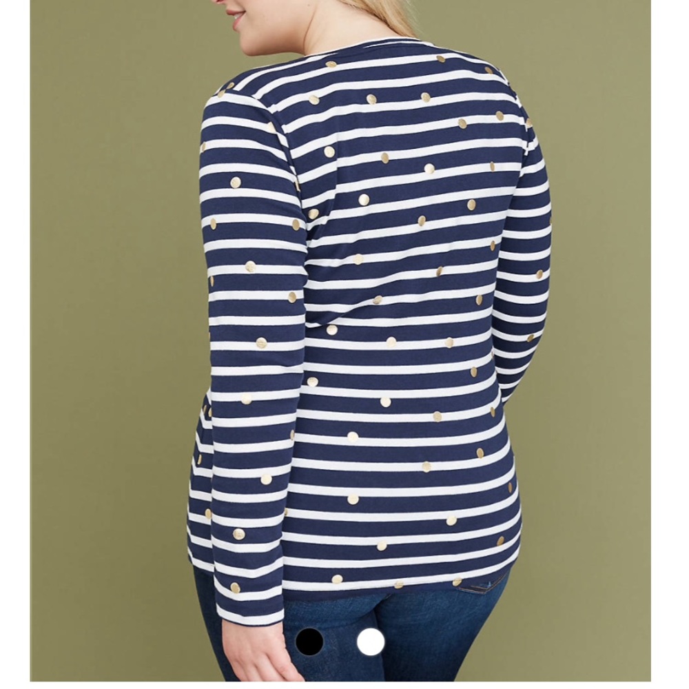 NWT LANE BRYANT Navy Striped Top - Picture 2 of 3